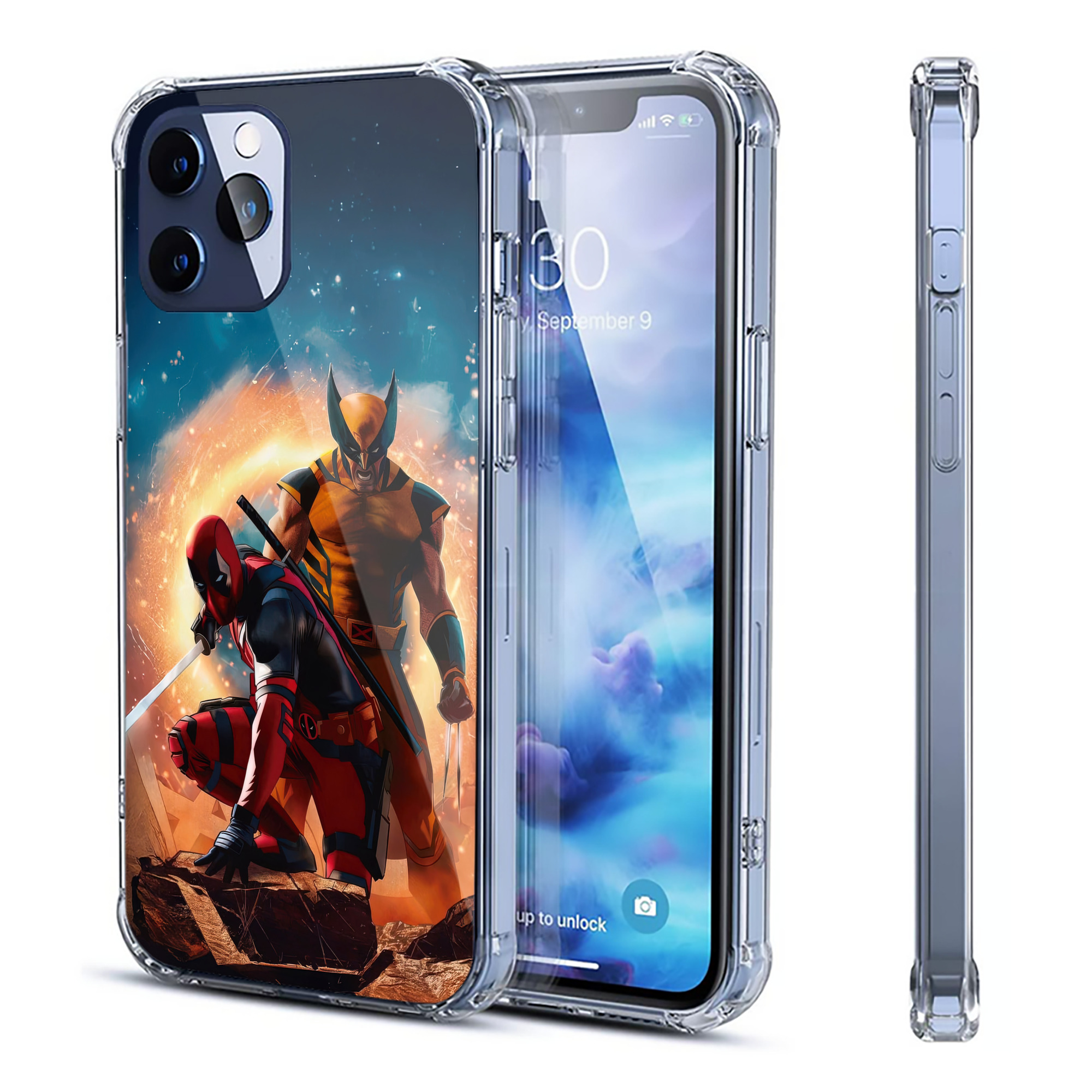 （画像用） Deadpool デッドプール 【iPhone 12シリーズ対応】透明スマホケース（クリアソフトケース）